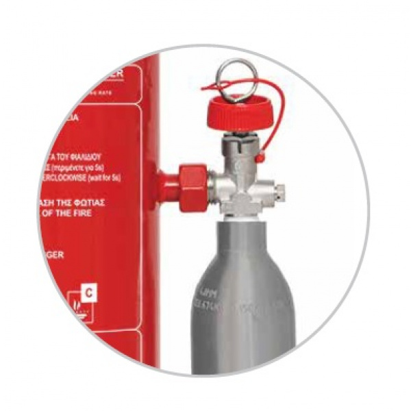 Fire extinguisher 6Kg with External VIAL CO2 150gr